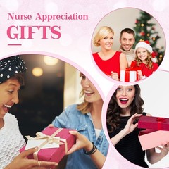 Highergo 8 Pcs Christmas Nurse 25 x 15 cm/ 9.84 x 5.91 inches, Silver