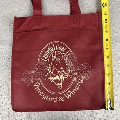 Grateful Goat Vineyard & Winery Reusable Shopping Tote Bag 6 Slot Wine Holder