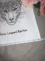 New Snow Leopard Rarities Gift Tote Bag 3pc Set With Bracelet NWOT