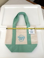 Trader Joe’s Easter Green Mini Canvas Grocery Shopping Tote Bag Purse Reusable