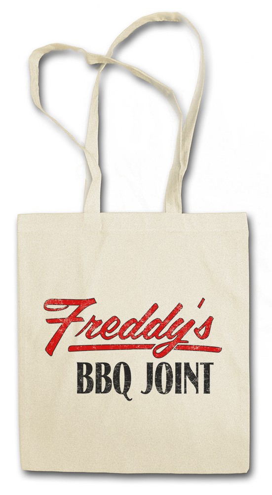 FREDDY’S BBQ JOINT SHOPPER SHOPPING BAG Bar Sign Logo Company Hayes Frank