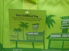Trader Joe’s – Mini Insulated Bag – Green/Blue – 10″ x 6″ x 6″ – 1.5 gal
