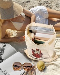 Aesthetic Canvas Tote Bag with Inner Pocket for , Cloth Cotton Totes Bag with…