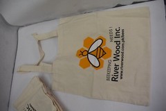 Reusable Eco Friendly Linen Canvas Tote Carrying Shopping Bag Bee Lot of 10