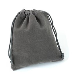Aestivate 8 Pack Large Velvet Drawstring Pouch, Bag Large, Dark Grey