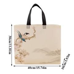 Reusable Canvas Grocery Shopping Convenient Tote Bags Non Woven Cloth for Women