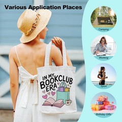 Book Lovers Gifts Canvas Tote Bag, Bookish Gifts Tote Bag for Women Reading L…