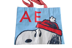 American Eagle Snoopy Peanuts Market Tote Bag Reusable 19.5X6X16 Large