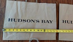 Hudson Bay Company 4 Bags HBC Logo Reusable Gift / Shopping Paper Bags New