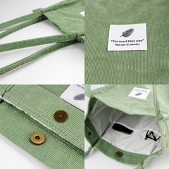 Corduroy Tote Bag Cute Tote Bags Women Shoulder Bag with Inner Pocket for Work