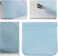 CANIPHA 4pcs Lambskin Pocket Cosmetic Bag, Waterproof Portable No Zipper