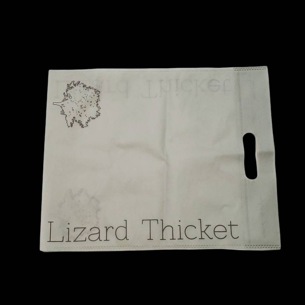 Lizard Thicket Clothing Shopping Bag Gray Fabric Rooted in Style Boutique 18×14