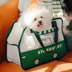 New 2026 China Starbucks Green Coffee Car Shaped Pet Carrier Bag Tote Bag