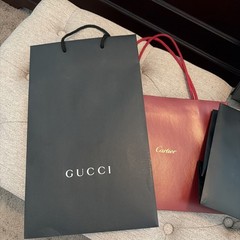Luxury Designer Shopping Bags (6) Cartier, Dior, Versace, Gucci, Marc Jacobs, DY