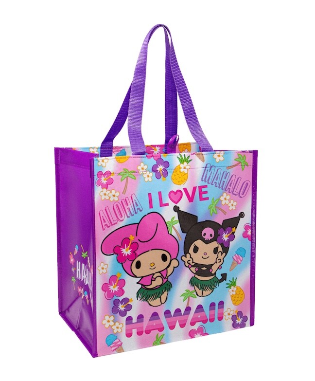 HAWAII Hello Kitty REUSABLE SHOPPING BAG TOTE My Melody & Kuromi NWT