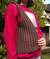 Brown Mesh Tote Bag