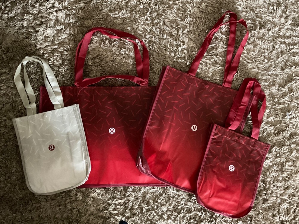 LULULEMON Reusable TOTE bag SHOPPING Small MEDIUM Large LUNCH Yoga GROCERY New!