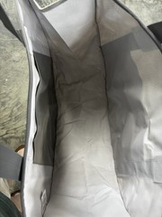 Thirty-One Abstract Gray White Foldable Fabric Reusable Shopping Bag Large