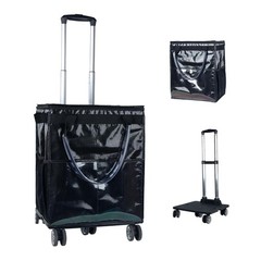 Reusable Grocery Bags on Wheels, Rolling Tote Bag, Portable Shopping Cart for…