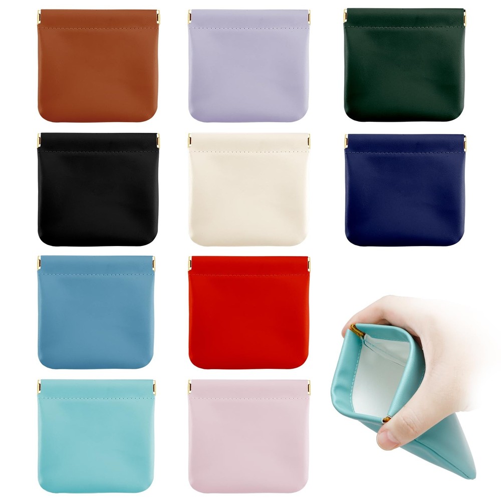 LINKIM BOLLY 10 Pcs Small Pocket Makeup Bag Portable Mini Pouch No Colorful