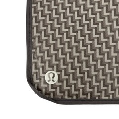Lululemon Brown Monogram Reusable Shopping Tote Bag 15 X 14 Snap