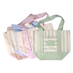 Trader Joe’s Mini Pastel Stripe Canvas Tote Bag Limited Edition Set Of 4