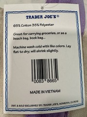 Trader Joe’s NEW 💜 Lavender AUTHENTIC X-LARGE CANVAS REUSABLE GROCERY TOTE BAG
