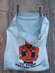Mr. Twister Pretzel Pride Recycled T-Shirt Tote Bag Grocery Shopping Pool Sports