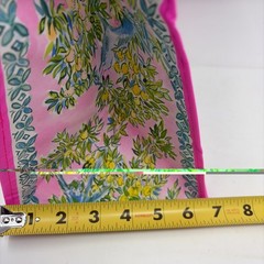 Lilly Pulitzer Shopping Bag Tote Palm Tree Green & Pink Reusable 11 X 15 X 7