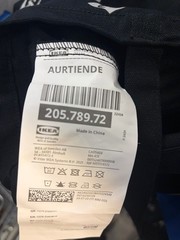 AURTIENDE Bag IKEA Shopping Recycle Black Limited Collection 205.789.72/20578972