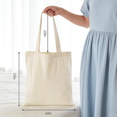 24 Pack Canvas Tote Bags for Sublimation, Painting, HTV – 10oz Non-Shrink Thi…