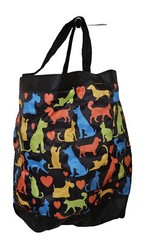 Multi Color Dogs and Cats Design 1884 Reusable Shopping Bag 15″x16″x6″