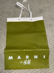 Marni x H&M PVC plastic Reusable shopping Tote Bag