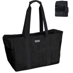 Charcoal Black Soft 9 Gallon Extra Large Utility Tote Foldable Storage Bag