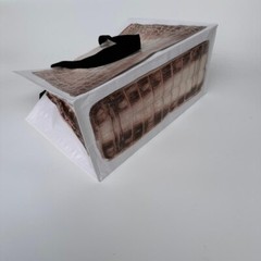Reusable Designer Inspired Grocery Tote with Birken Croc Print MSRP $89 NEW