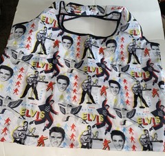 Elvis Reusable Polyester Shopper Bag 16 X 21 Approx 7” Handles Opening EUC Large