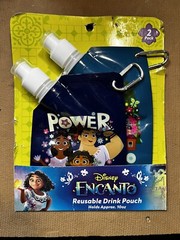 Disney Encanto Reusable Drink Pouches 2-Pack Purple Pink & 1 Reusable Bag