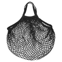 Cotton Mesh Bag, 15×13.8″ Mesh Net String Grocery Bags Black