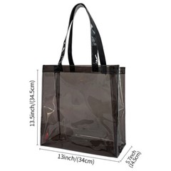 Transparent PVC Waterproof Makeup Bag Women Travel Shopping Handbag Tote Bag