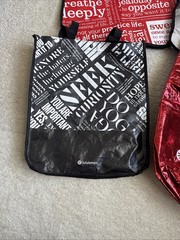 Lululemon Athleta Large Reusable Shopping Bag Red Black Grey Lot Of 4
