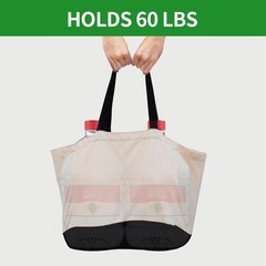 Heavy Duty Canvas Reusable Grocery Bags – 8.3 Gal Foldable Large Tote with