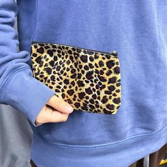 Sdopbinbin Mini Leopard Makeup Cosmetic Bag for Purse Toiletry small, yellow