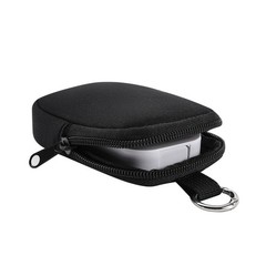 2Pcs Small Makeup Bag, Mini Portable Travel Cosmetic Soft 02Black+ Pink