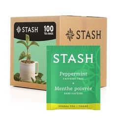 Stash Tea Peppermint Herbal Tea, Box 100 Count (Pack of 1), Original Version