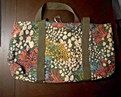 Floral Roll Up Reusable Tote Bag Packable Market Grocery Shopping Travel Bag