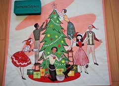 Christmas Tree Trimming Party Friends & Relatives Reusable Shopping Gift Bag NWT