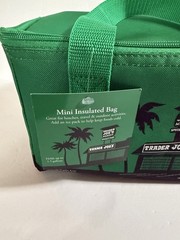 Trader Joe’s Mini Insulated Tote Cooler Bag 1.5-Gal Green Lunch Travel Beach