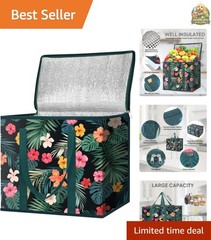 1Pk Insulated Reusable Grocery Bags, Collapsible Cooler Bag for Groceries, He…