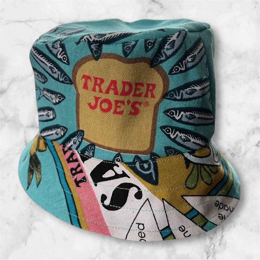 Trader Joe’s SARDINES Market Bucket Hat Retro Rare