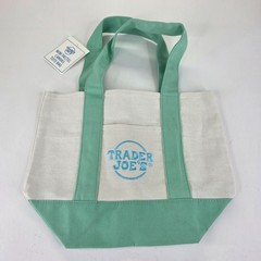 Trader Joes Mini Tote Canvas 3pc Green Purple Pink 2026